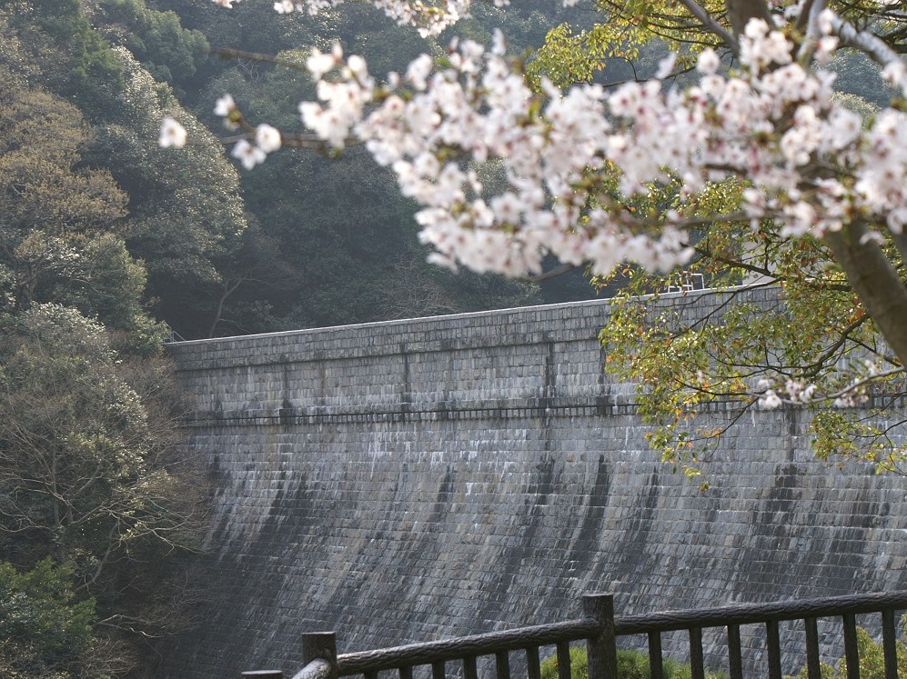 現在の布引五本松堰堤